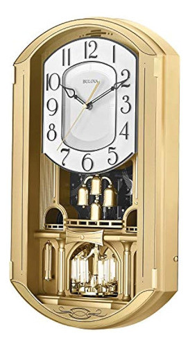 Reloj De Pared Bulova Golden Music Strike & Chime, Dorado 1