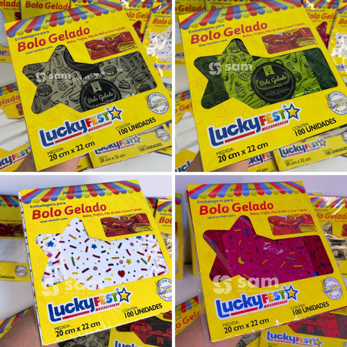 700 Embalagens Laminadas 20x22cm P/ Bolo Gelado Trufa Cone 1