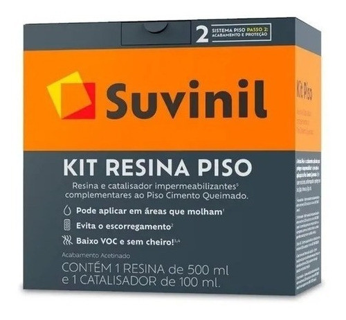 Kit Resina Piso Cimento Queimado 0,6 Lt Suvinil 0