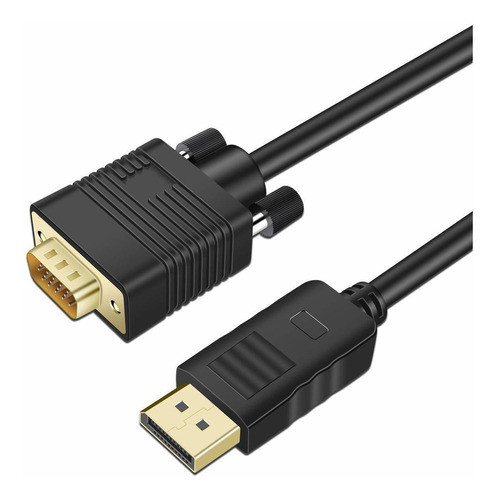 Cable Chapado En Oro Displayport A Vga Macho A Macho 4.5mts 0