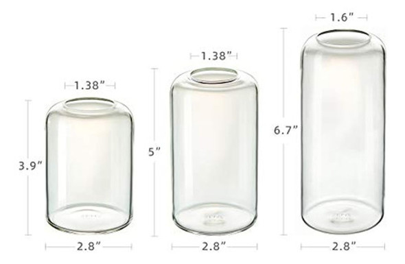 ~? Juego De Jarrones De Cristal Zens Bud, Juego De 3 Jarrone 1