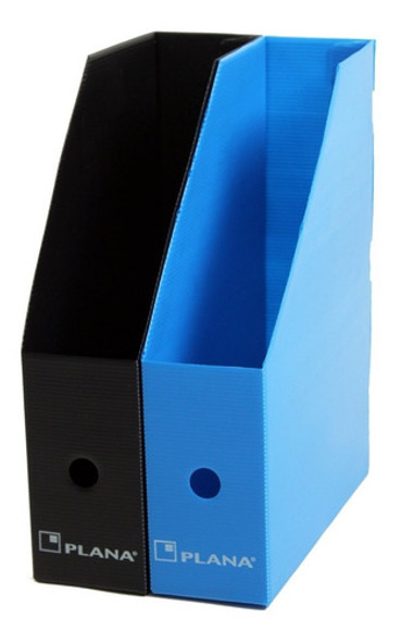 Revistero Plástico Plana Azul Pack X 10 1