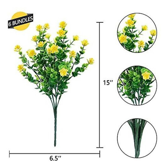 Flores Artificiales Para Exteriores - Pack X 6 1 Flores Artificiales Para Exteriores - Pack X 6 1