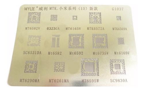 Plantilla Reballing Bga Soldar Xiaomi Mtk6369 Mt6582 Mt6572a 0