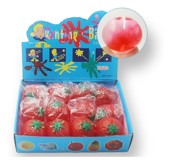 Squishy Pegote Tomate Caja 12 Unidades Antiestres Ltf Shop 0