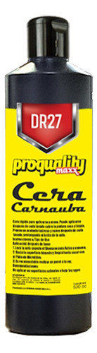 Cera Carnauba Crema Proquality 500cc 0