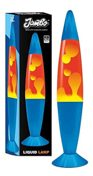 Lámpara Jambo Groovy Volcano De 16 Pulgadas: Base Azul, Líqu 0 Lámpara Jambo Groovy Volcano De 16 Pulgadas: Base Azul, Líqu 0