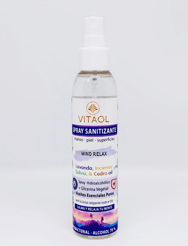 Spray Para Manos, Piel Y Superficies Vitaol Mind Relax 0