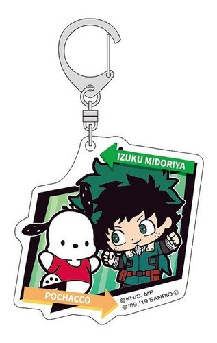 My Hero Academia X Sanrio Acrylic Keychain - Deku X Pochacco 0