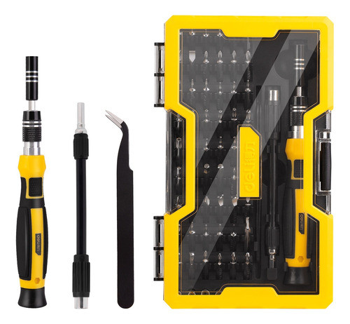 Set Kit Destornilladores Puntas Precision Deli Tools 65 Pzas 0