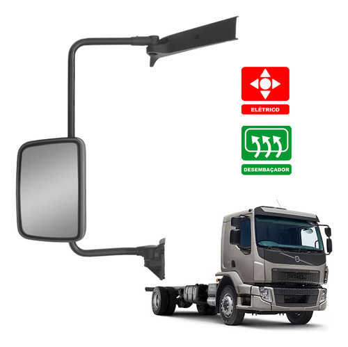 Conjunto Espelho C/d Volvo Vm 2012 2013 2014 2015 2016 Le 1