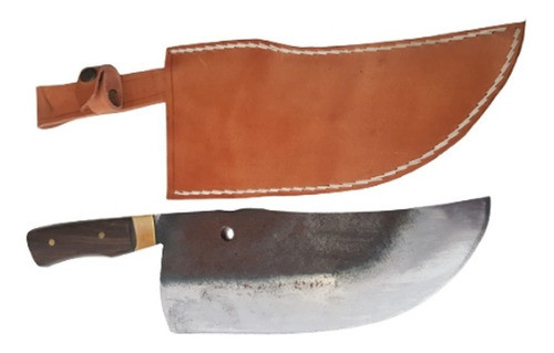 Cuchilla Artesanal Bowie Ac. Carbono Rustico 26cm C/madera 1