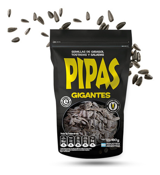 Pack X 6 Pipas Semillas Girasol Tost Saladas Gigantes 180g 0