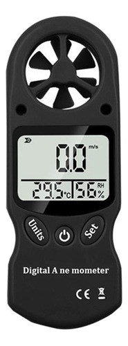 Monitor De Umidade Temperatura Termômetro Vento Preto 1