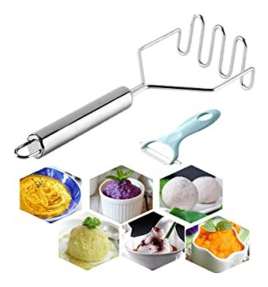 Puretera - Pisa Puré De Mano En Acero Inox. Ac72 1 Puretera - Pisa Puré De Mano En Acero Inox. Ac72 1