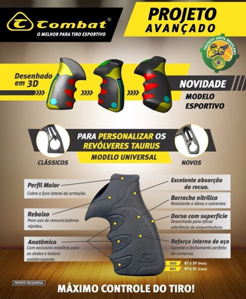 Cabo Anatômico Taurus 7 Tiros - Universal Novo Design 1