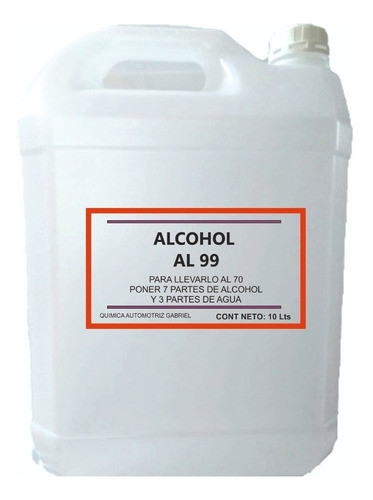 Alcohol Al 99, Sellado De Fabrica Bidones De 10 Litros 0