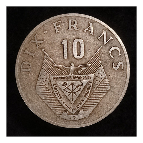 Rwanda 10 Francos 1974 Muy Bueno Km 14.1 0