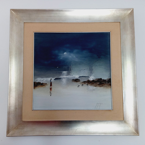Gran Cuadro Oleo Adolfo Sayago Nocturno 63x63 Miralo 1