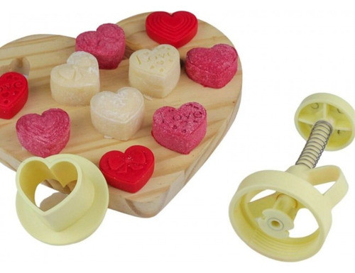 Kit Ejetor De Brigadeiro Coração Corações 4 Estampas 1