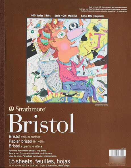 Cuaderno De Dibujo Strathmore Bristol, 2 Capas Vellum, 28x35 0