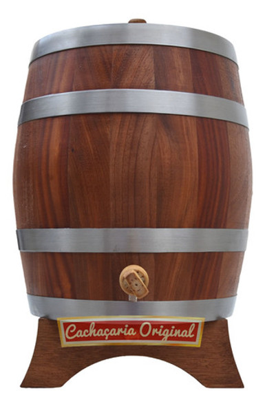 Barril Corote Vinho Whisky Cabreúva Vertical 5l Madeira 0