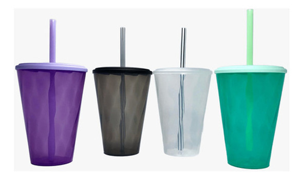 20 Vasos Tapa Y Sorbete 400ml Grandes Souvenir Color Eventos 0 20 Vasos Tapa Y Sorbete 400ml Grandes Souvenir Color Eventos 0