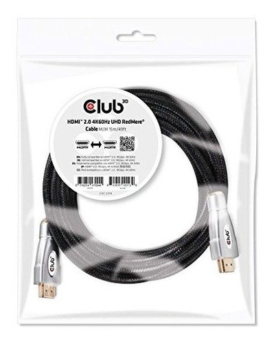 Club 3d 15m Hdmi 2.0 M-m Cable Verdadero 4k 0
