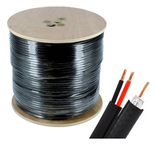 Bobina Cable Siames Coaxil + Corriente 220v 305m 0