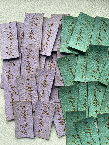 Etiquetas Eco Cuero Personalizadas X 50u (4x4 Cm) 1