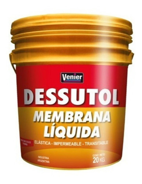 Membrana Liquida Techos Dessutol Venier 20kg Impermeable 0