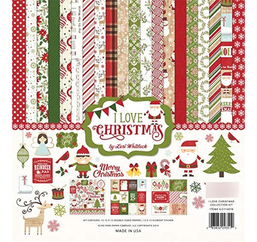 Echo Park Paper Company De Colección I Love Christmas Ilc114 0