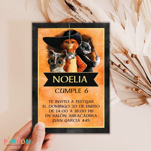 Kit Imprimible El Gato Con Botas - Mod.02 - Textos Editables 0