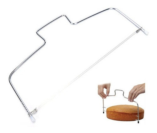 Cortador Fatiador Nivelador De Bolo Inox Ajustável 2 Linhas 0