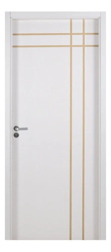 Kit Porta De Madeira Decorada 215x94cm Com Batente De Mdf Wt 0