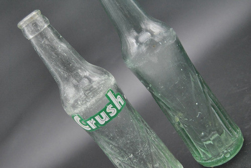 Antigua Botella Crush X2 Logo Lisa Colección Vintage Retro 1
