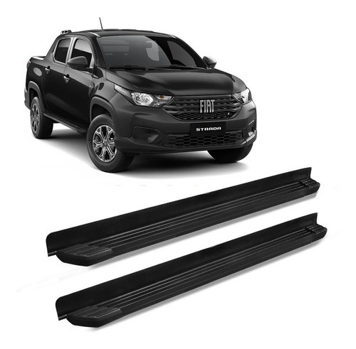 Estribo Fiat Strada Freedom 2021 Aluminio Negros Suv Ii 0