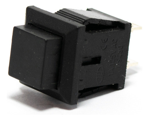 Pulsador N Abierto 14x14mm Cuadrado 1a 250v Negro Pack X20 0