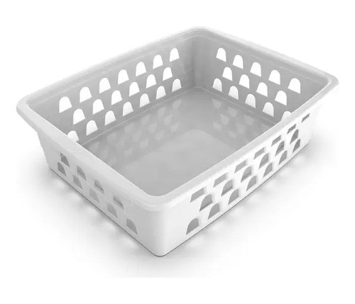 Cesto Multiuso Solrac - 29x19x8 - Organizador - Branco 0