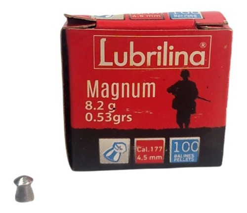 Balines Lubrilina Magnum Cal 17 4,5 Mm 0,53gr X 100 Unidades 0