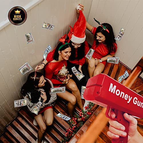 Pistola Lanza Billetes 200 Billetes Color Roja A Pilas 1