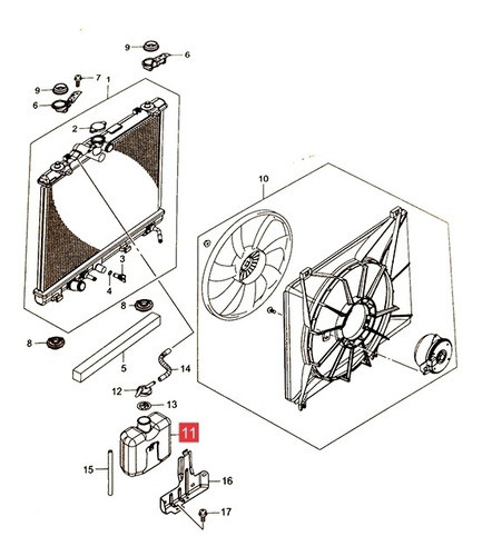 Deposito Radiador Suzuki Swift 2014-15 Ga (india) 0