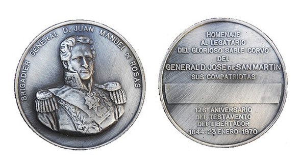 Medalla De Juan Manuel De Rosas 0