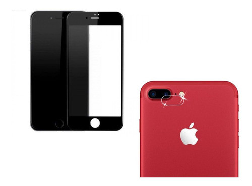 Protector Full iPhone 7 Plus 8 Plus Pantalla Y Camara Vidrio 0