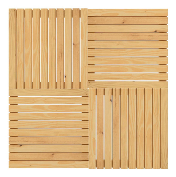 12 Deck Madeira Modular 50x50cm Multiuso 0