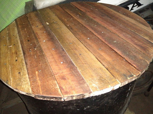 Mesa Tanque Cervecera  Con Tambor De Chapa Solo Tapa Madera 1