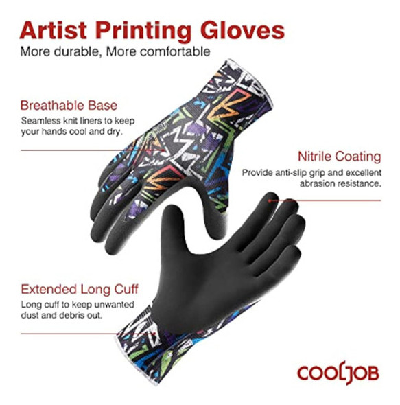 Cooljob 6 Pares De Guantes De Seguridad De Nitrilo 1