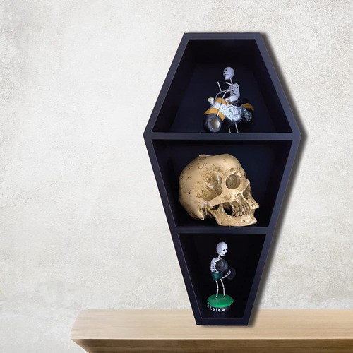 Luna's Mystical Coffin Shelf - Horror Gothic Decor - Black F 1