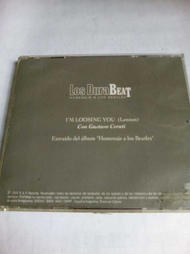 Durabeat Gustavo Cerati Homenaje Beatles Cd Promo / Kktus 1