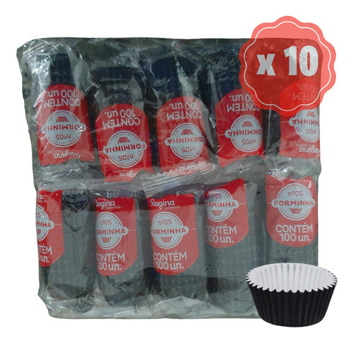 1000 Forminhas Doces Preta Número 5 Docinhos Gourmet Regina 0